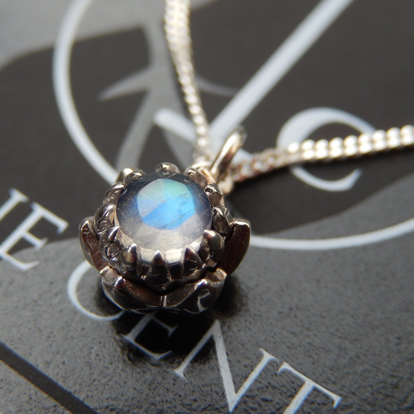 Petite Protea Necklace (Moonstone)