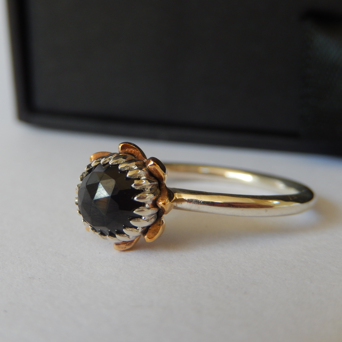 Bold Protea Ring (Black Spinel)