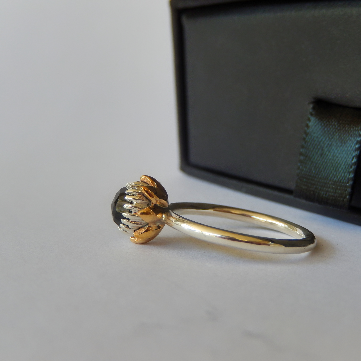 Bold Protea Ring (Black Spinel)