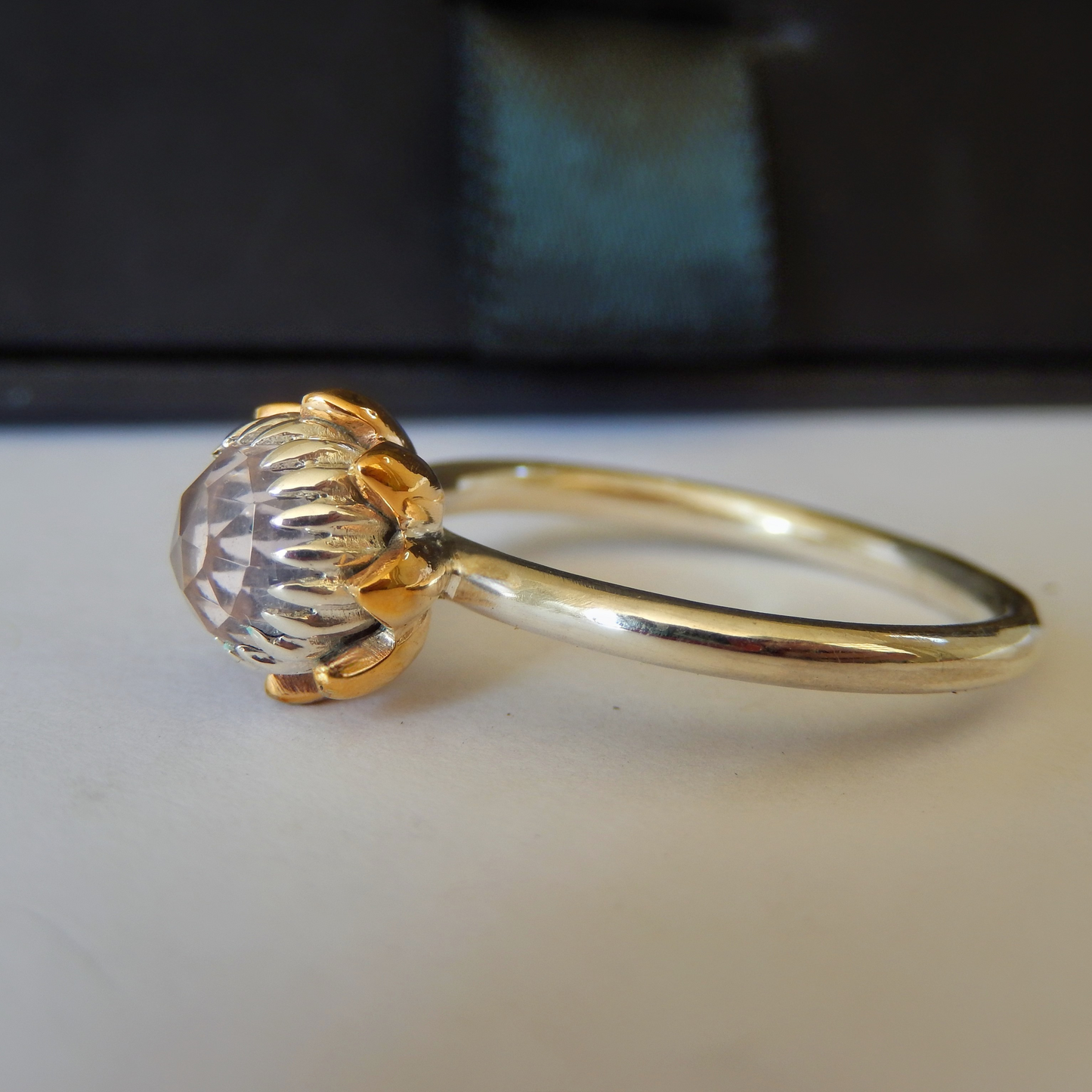 Bold Protea Ring (Rose Quartz)