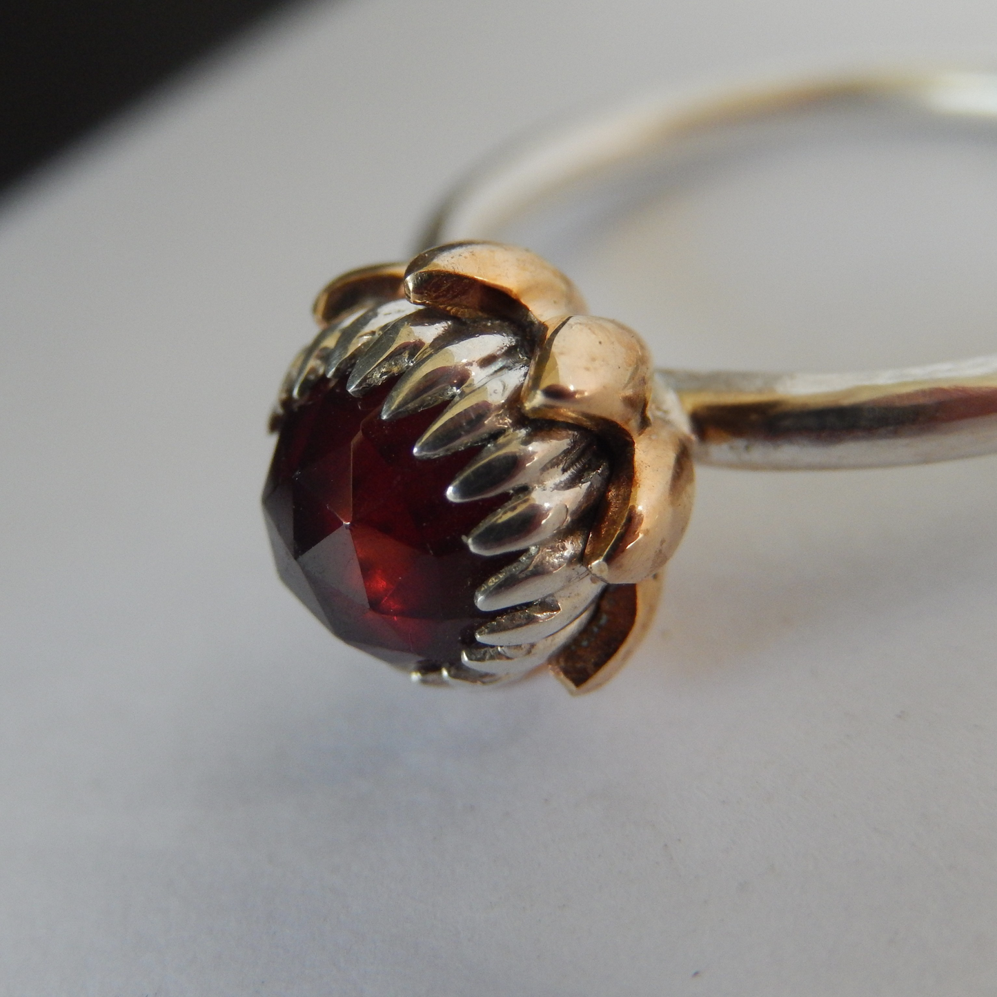 Bold Protea Ring (Red Garnet)