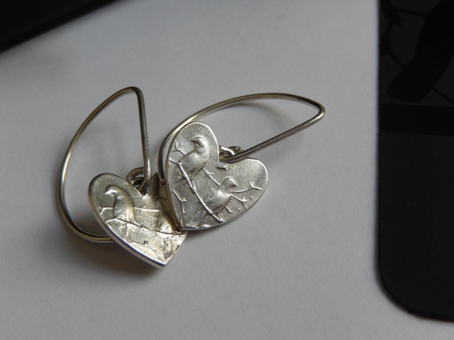 One Cent Heart Hook Earrings (Silver)