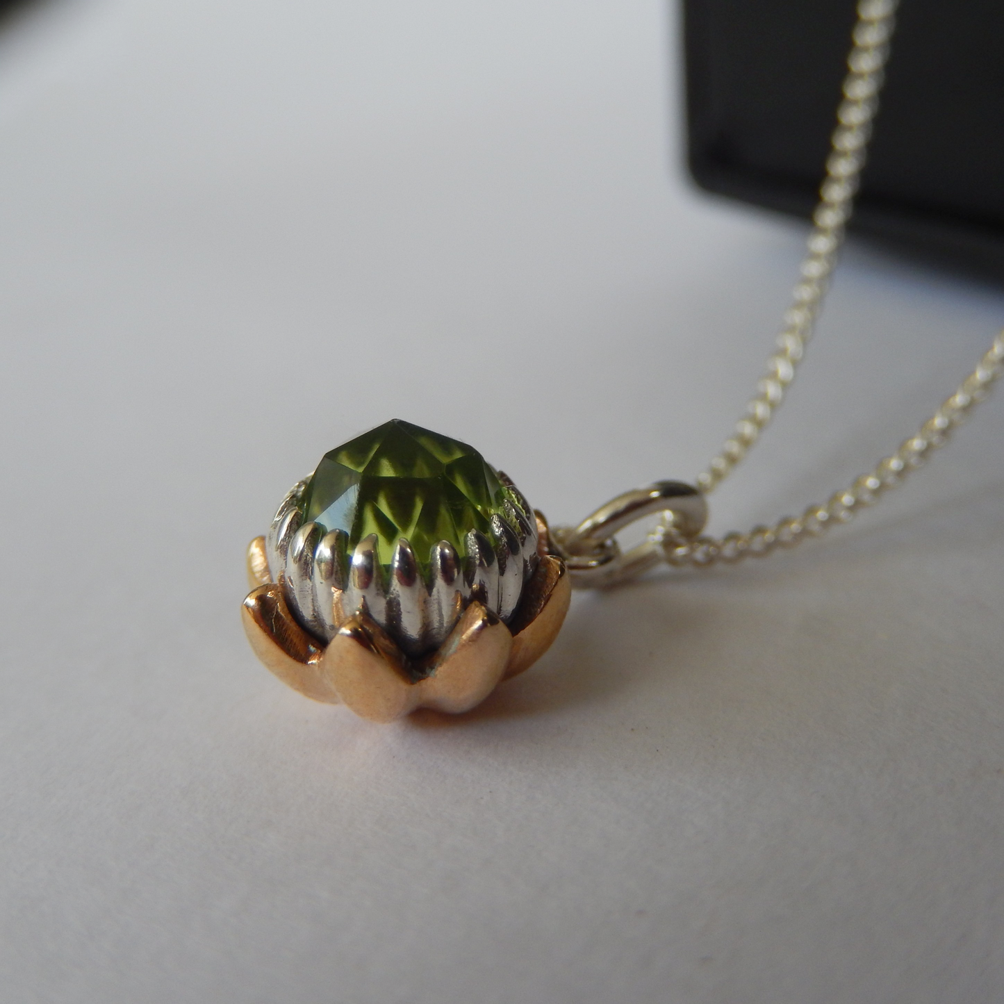 Bold Protea Necklace (Peridot)