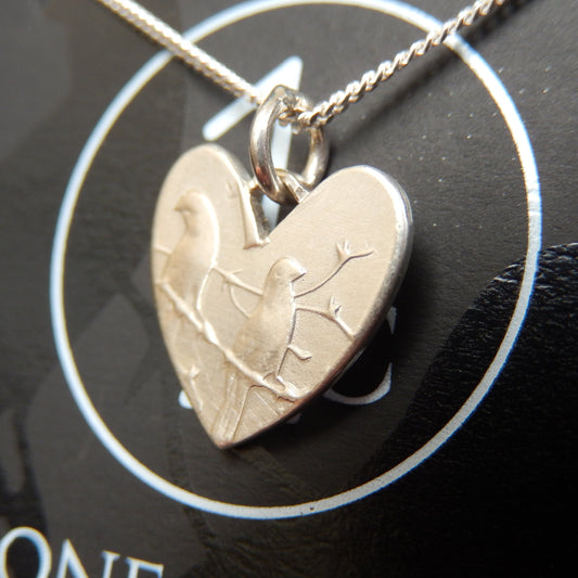 One Cent Heart Necklace (Silver)