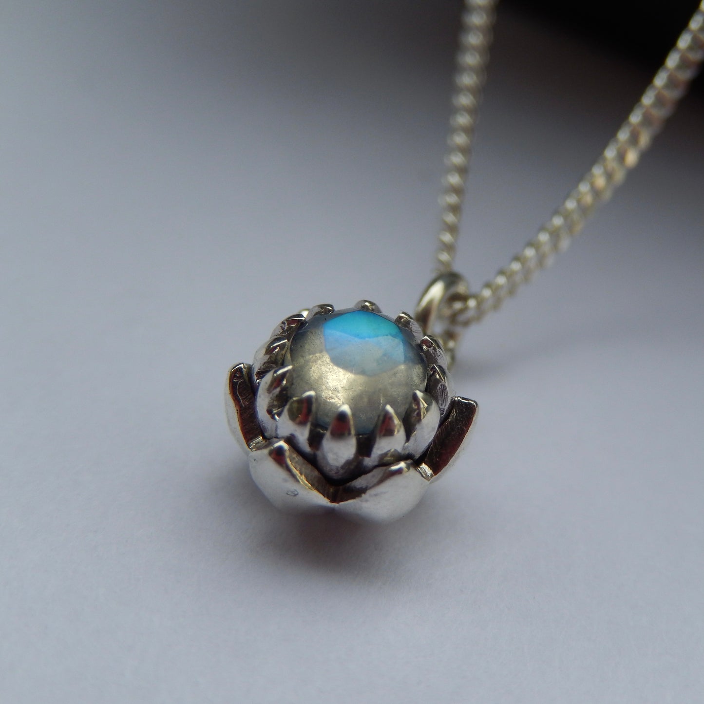 Petite Protea Necklace (Moonstone)