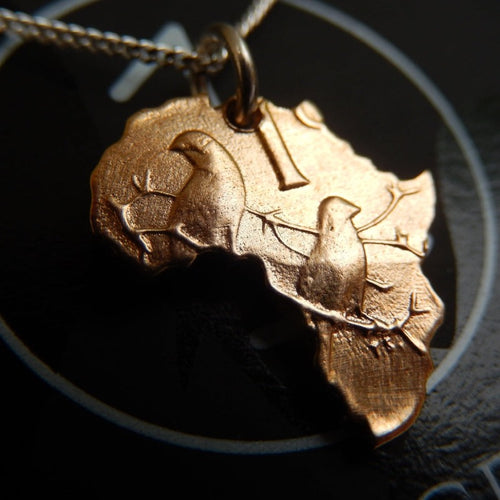 One Cent Africa Necklace (Bronze)