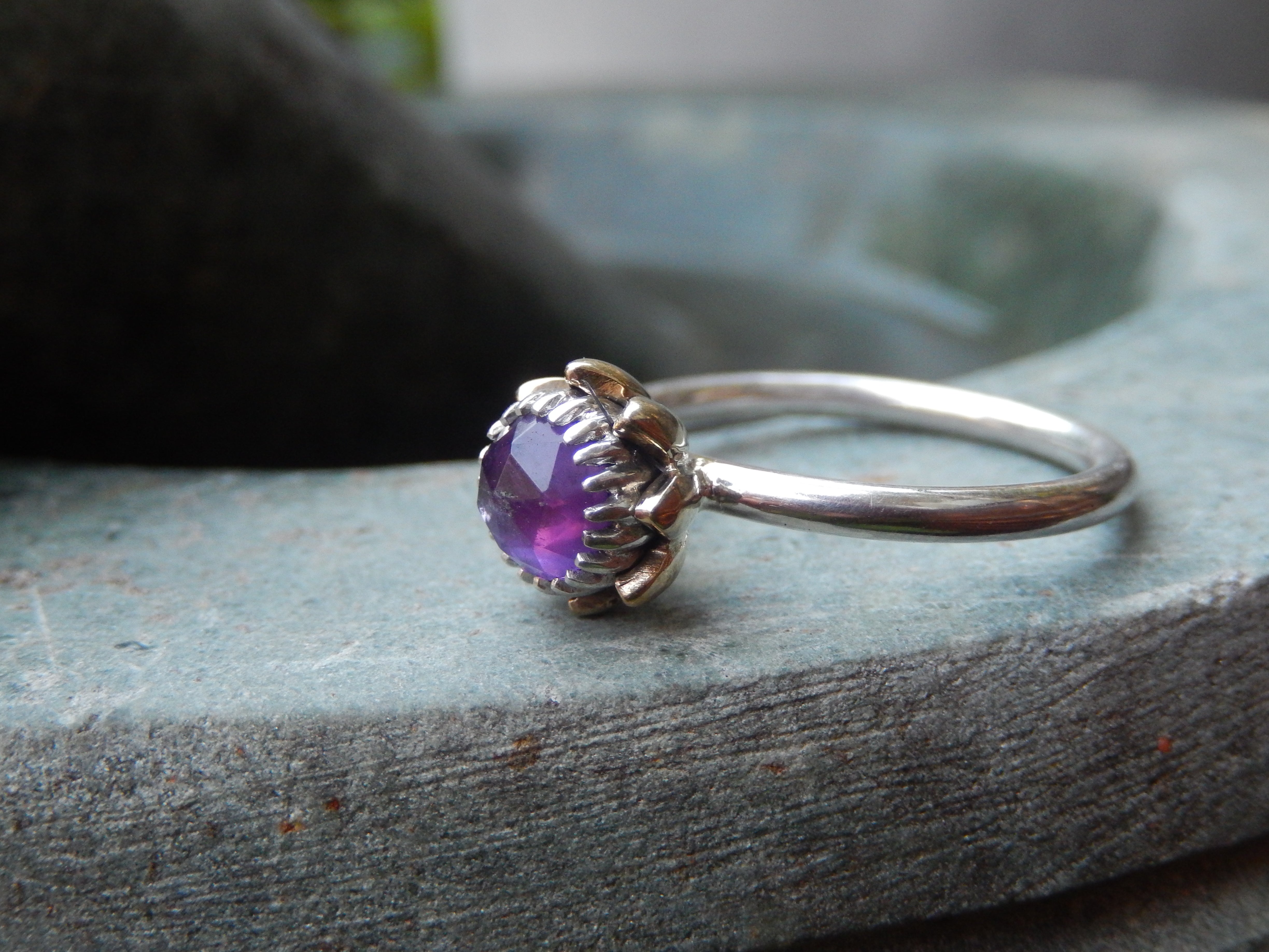 Laurie ring - large - Amethyst by Savage Jewellery